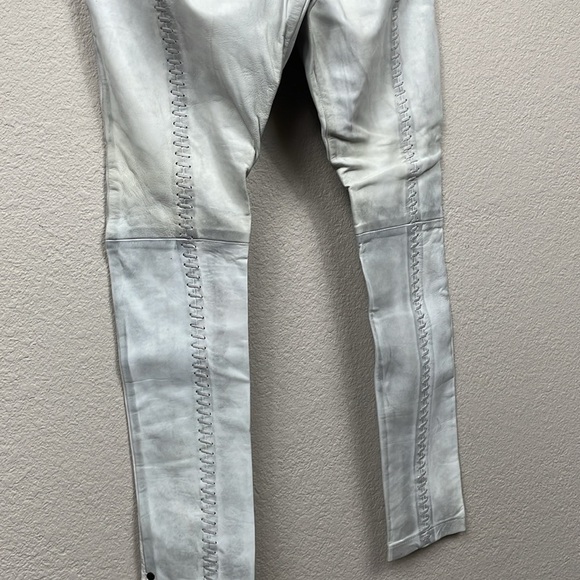 NWT One Teaspoon Leather Distressed Grunge Dirty Stitched Pants Western Sz S - Picture 6 of 13